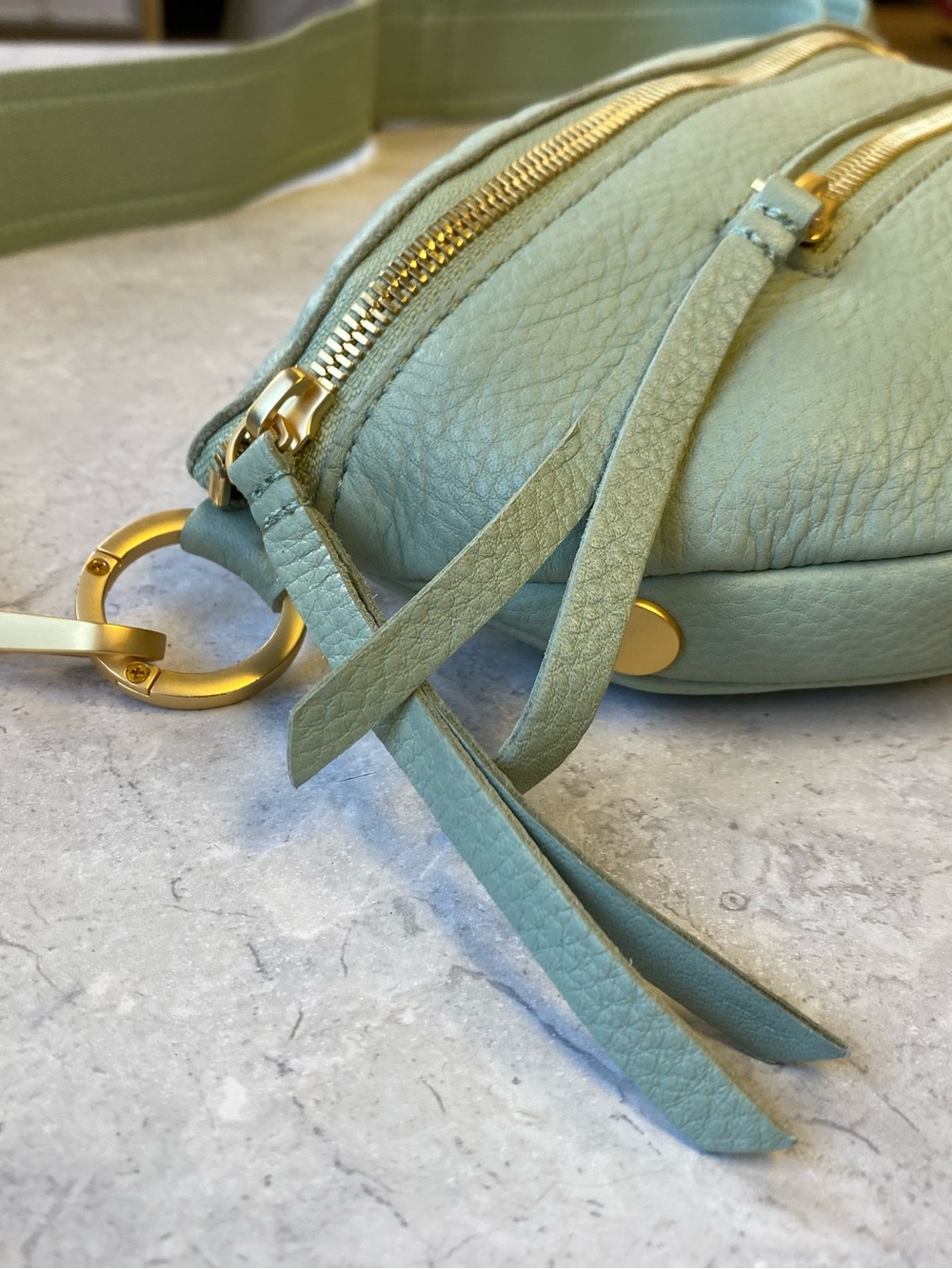 Hammitt Mint Green Pebbled Leather Belt Bag with Gold Hardware - Picture 2 of 4
